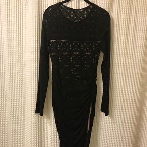 Textured beautiful black BCBG dress